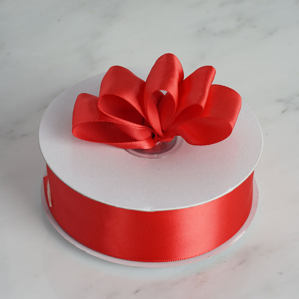 1.5" x 50 Yards Solid Satin Ribbon - Red