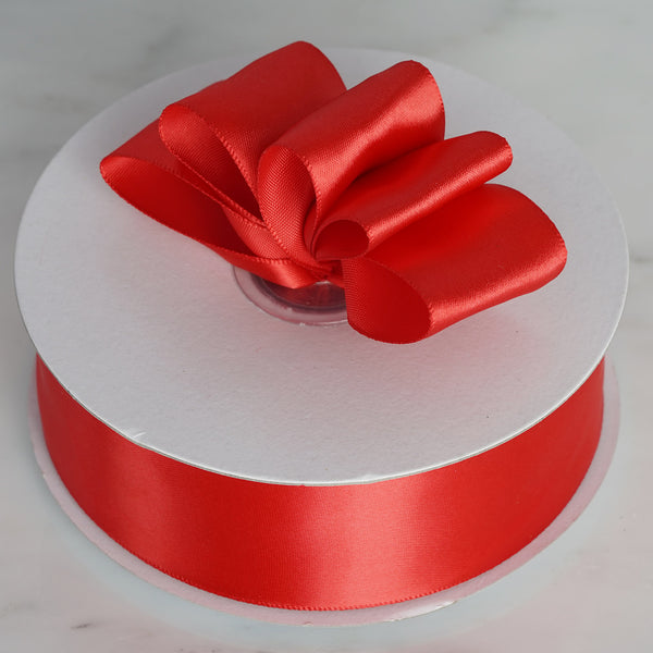1.5" x 50 Yards Solid Satin Ribbon - Red