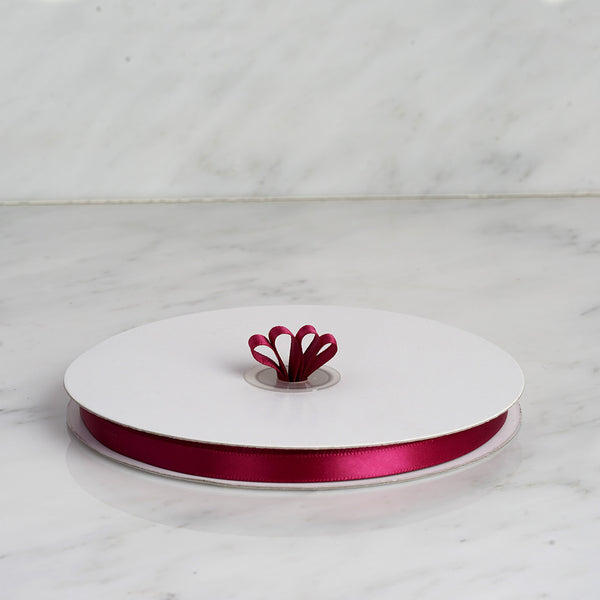 3/8" x 100 Yards Solid Satin Ribbon - Burgundy