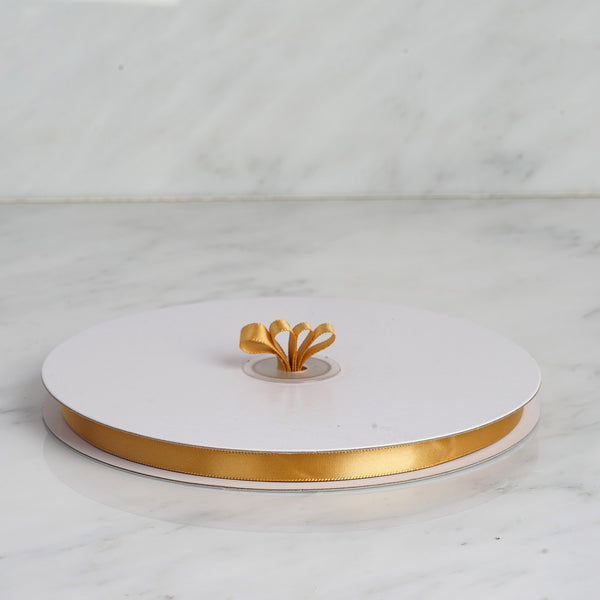 3/8" x 100 Yards Solid Satin Ribbon - Gold