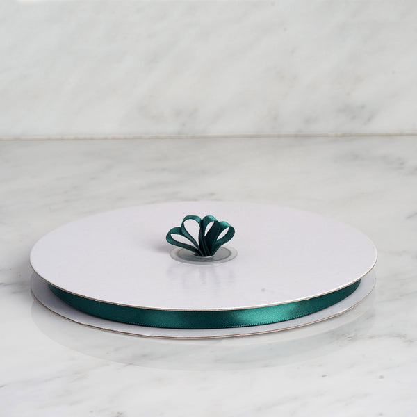 3/8" x 100 Yards Solid Satin Ribbon - Hunter Green