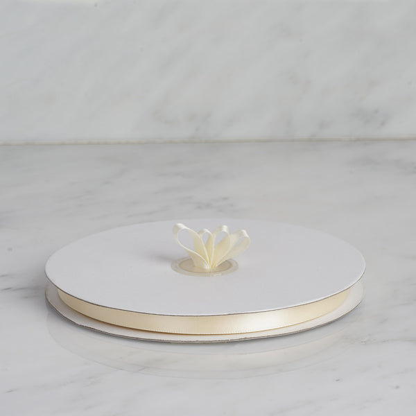 3/8" x 100 Yards Solid Satin Ribbon - Ivory