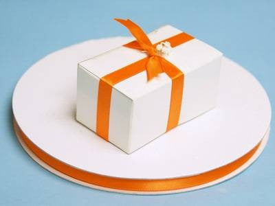 3/8" Satin Ribbon-Coral Orange