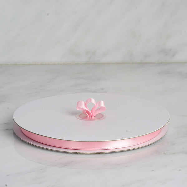 3/8" x 100 Yards Solid Satin Ribbon - Pink