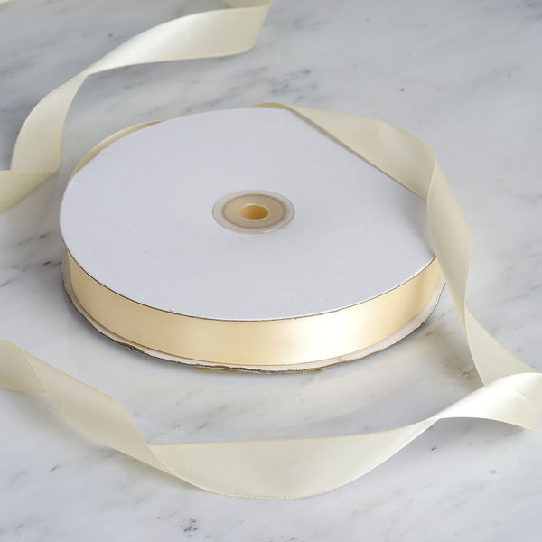 7/8" x 100 Yards Solid Satin Ribbon - Ivory