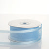1.5" x 25 Yards Organza Ribbon With Satin Edge - Light Blue