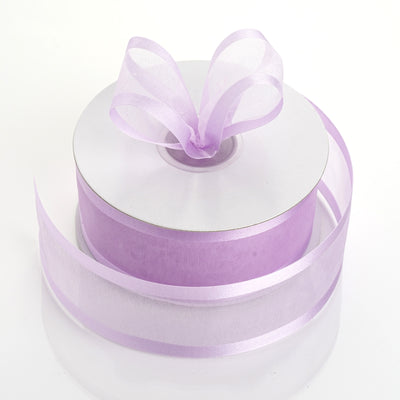 1.5" x 25 Yards Organza Ribbon With Satin Edge - Lavender
