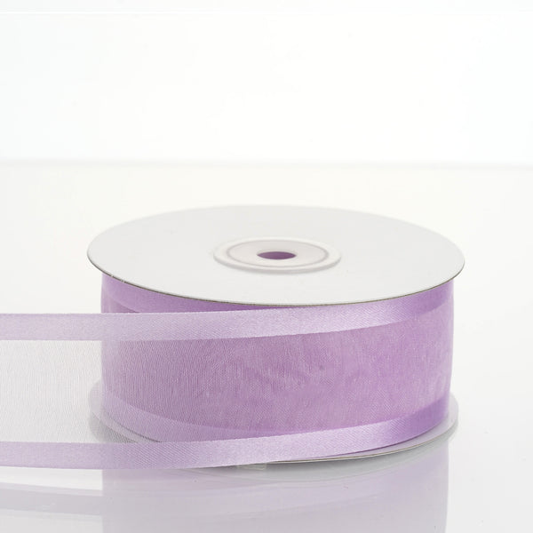 1.5" x 25 Yards Organza Ribbon With Satin Edge - Lavender
