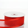 1.5" x 25 Yards Organza Ribbon With Satin Edge - Red
