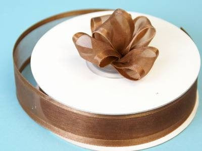 7/8" Satin Edge Organza-Chocolate