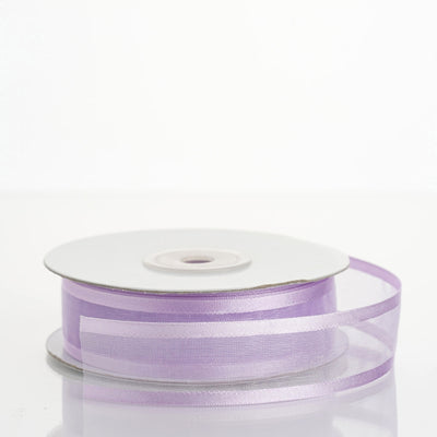 7/8" x 25 Yards Organza Ribbon With Satin Edge - Lavender