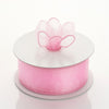 1.5" x 10 Yards Organza Ribbon With Wired Edge - Pink