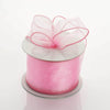 2.5" x 10 Yards Organza Ribbon With Wired Edge - Pink