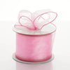 2.5" x 10 Yards Organza Ribbon With Wired Edge - Pink