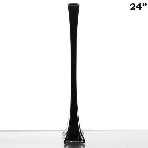 12 Pack | 24" White Eiffel Tower Glass Flower Vase