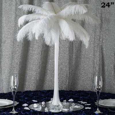 24" White Eiffel Tower Vases-12pc