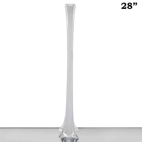 28" White Eiffel Tower Vases-6pc