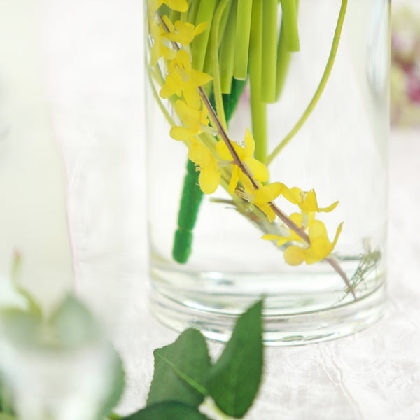 12" Cylinder Glass Centerpiece Vase - 6/Set