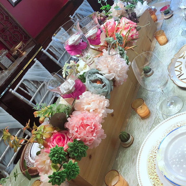 Set of 3 | 18" Assorted Artificial Succulent Plants Aeonium Spray Long Stem Air Plants